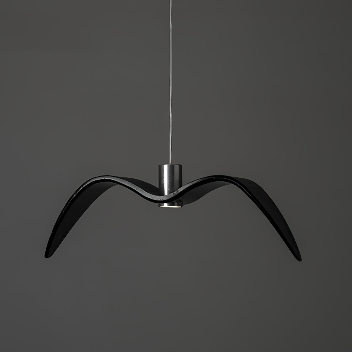Sculptural Bird Ceiling Fixture with Adjustable Height LED Hardwired Suspension for Kitchen Islands Dining Tables Living Spaces in White or