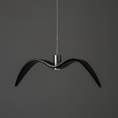 Sculptural Bird Ceiling Fixture with Adjustable Height LED Hardwired Suspension for Kitchen Islands Dining Tables Living Spaces in White or