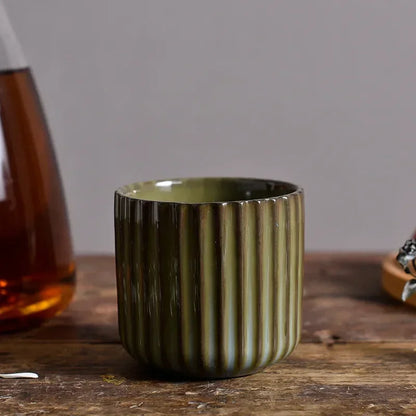 Textured Porcelain Drinking Cup 6.3 fl oz for Hot Beverages, Wine & Sake – Japanese-Inspired Mug for Modern Kitchens & Minimalist Dining Tab