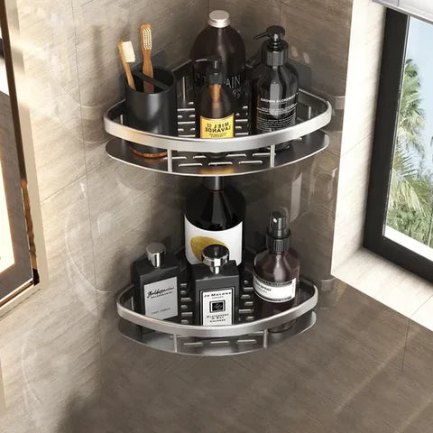 Self-Adhesive Bathroom Shelf | No Drilling & Stainless Steel
