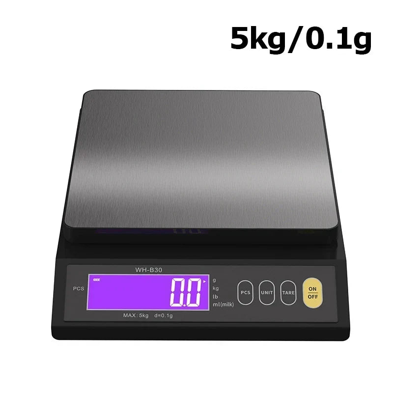 Báscula de cocina digital impermeable – Capacidad de 11 lb / 1 oz o 22 lb / 0.04 oz, báscula de cocina LCD recargable para preparación de comidas, repostería y porciones