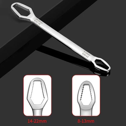 Dual-Head Adjustable Wrench Set 0.3-0.86 Inch Bolt Range Universal Spanner Tool for Auto Repair Home Workshop Bike Maintenance Plumbing DIY
