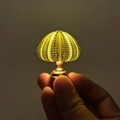 Sea Urchin Accent Night Light with Soft Ambient Glow for Bedroom Nightstand Living Room Coastal Decor Organic Shell Lamp