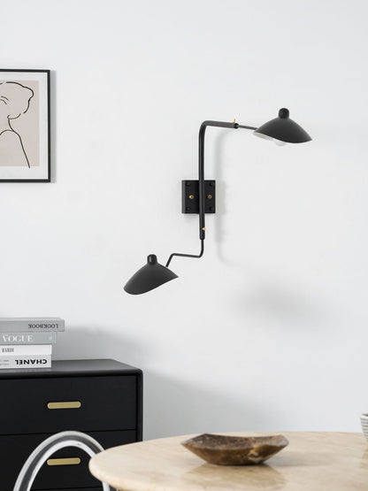 Articulating Wall Lamp with Extending Arm 47-55 Inches Aluminum LED Fixture for Bedroom Reading Nook Living Room Hallway Accent Lighting Ind