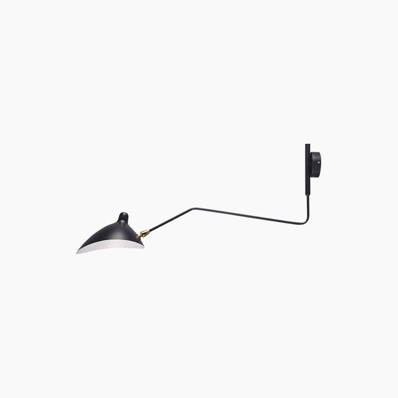 Articulated Arm Wall Sconce Black Mid-Century Modern Adjustable Swing Lamp for Living Room Bedroom Home Office Reading Light