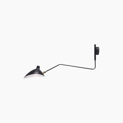 Articulated Arm Wall Sconce Black Mid-Century Modern Adjustable Swing Lamp for Living Room Bedroom Home Office Reading Light