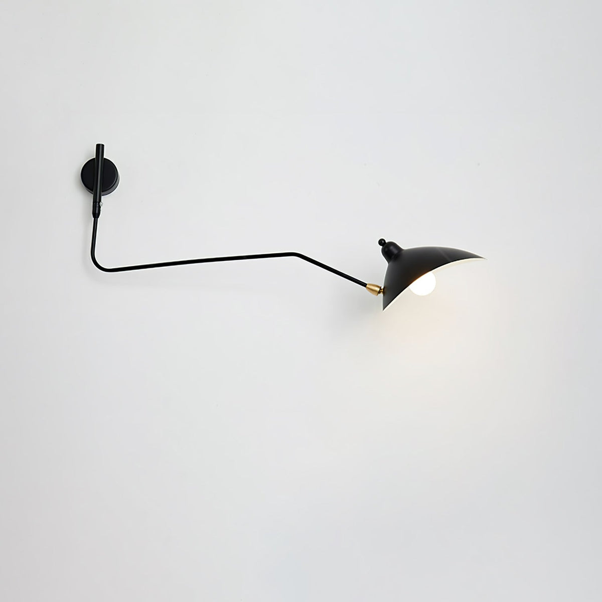 Articulating Wall Lamp with Extending Arm 47-55 Inches Aluminum LED Fixture for Bedroom Reading Nook Living Room Hallway Accent Lighting Ind