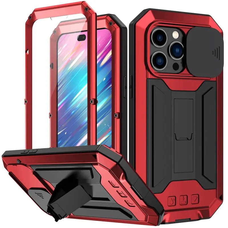 Military-Grade iPhone 14/13 Case with Built-In Screen Shield – Full-Body Defense for Drop, Scratch & Impact