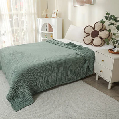 MUSLINOVA – Cotton Muslin Throw Blanket Lightweight Boho Comfort
