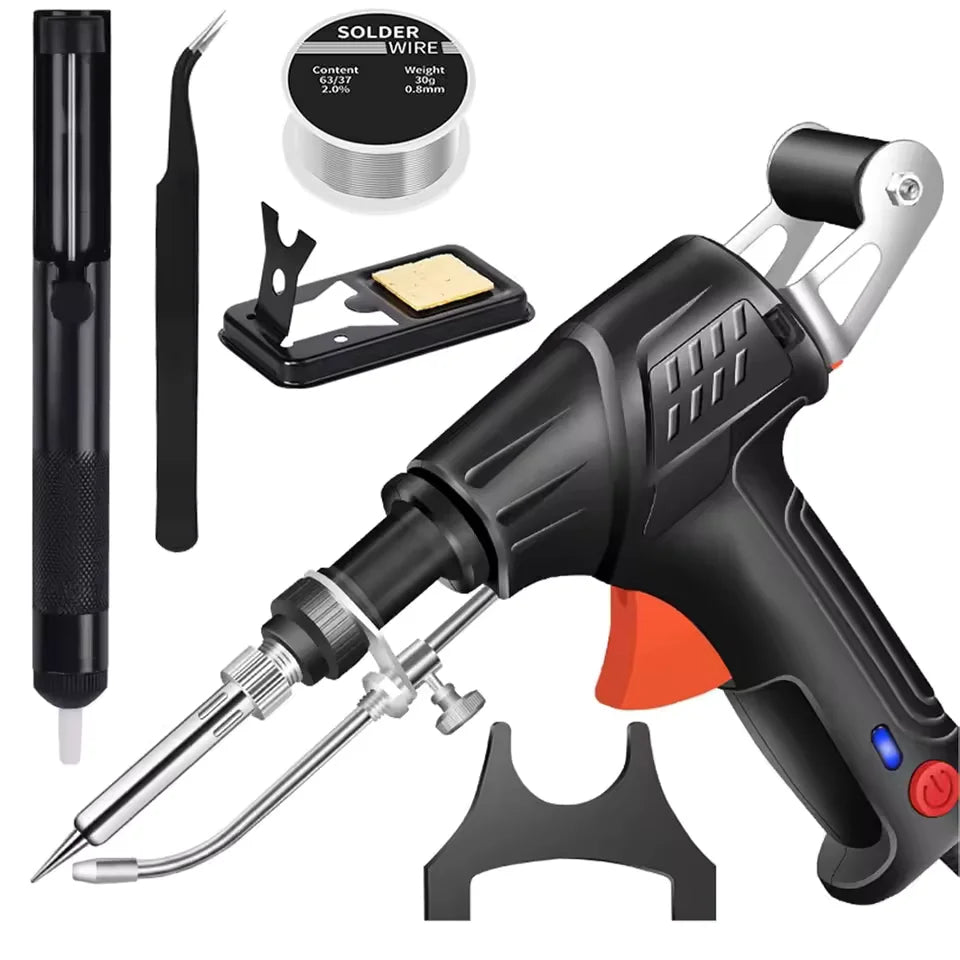 Portable Electric Soldering Iron Kit 60W Fast Heat for Circuit Boards Wire Electronics Repair DIY Projects Home & Workshop Use