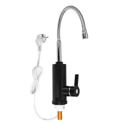 Instant Hot Water Electric Kitchen Faucet 3000W Tankless Tap for Sink 86-140°F Dual-Handle Cold & Heated Water Dispenser Fast Heating Stainl