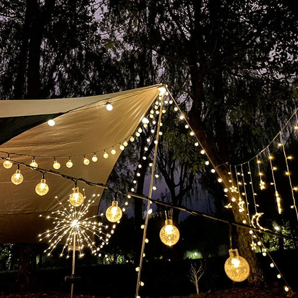 Guirnalda de luces solares de 30 pies con sensor automático de anochecer, luces LED impermeables para decoración de jardín, patio, senderos, paisajismo e iluminación exterior