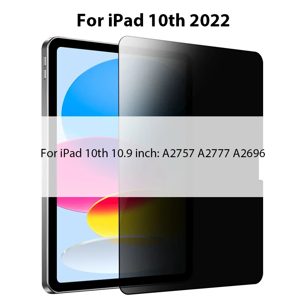 Anti-Spy Tempered Glass iPad Shield – Privacy Viewing Angle Control Screen Guard