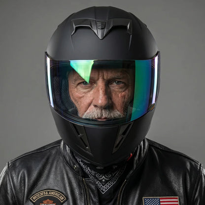 Shadow Mirror | Full-Face Motorcycle Helmet with Vented Shell | Enhanced Comfort for Safe Riding