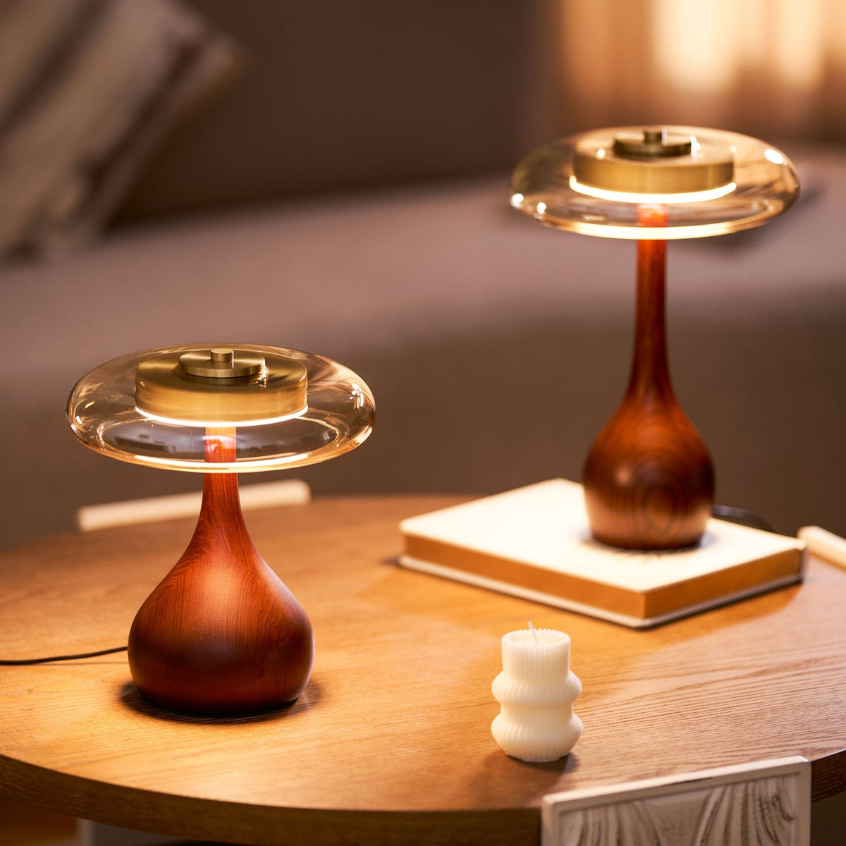Desk Lamp with 3 Color Temperatures Glass and Brass LED Touch Light for Bedroom Office Nightstand Reading Warm Cool Neutral White 12W 10 Inc