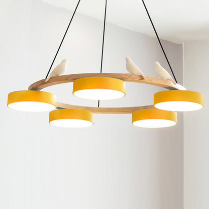 SiennaBird | Elegant Gold Modern Round Dining Room Chandelier