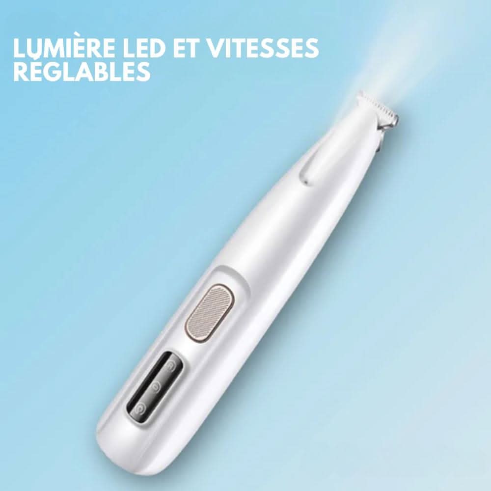 Whisper-Quiet Pet Grooming Clippers with LED Light for Dogs & Cats | Ceramic Blade Trimmer for Paws, Face & Body | Rechargeable Cordless