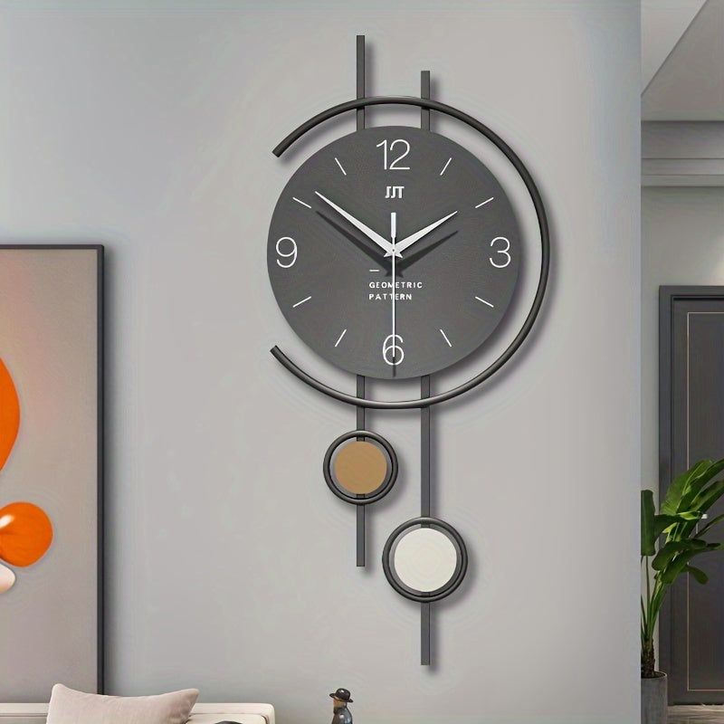 Wall Clocks for Living Room Decor, Silent Wall Clock with Large Easy Read Numbers, Modern Wall Clock with Iron Frame