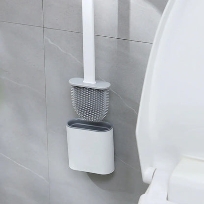 Escobilla de baño de silicona con cerdas flexibles y acabado antibacteriano: el mejor juego de escobilla para una limpieza higiénica