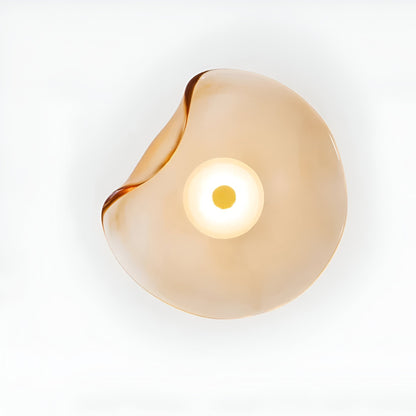 Aplique de pared curvo de vidrio con luz LED blanca cálida hacia arriba y hacia abajo para dormitorio, sala de estar, pasillo, iluminación decorativa moderna para interiores, 10 pulgadas, vidrio templado