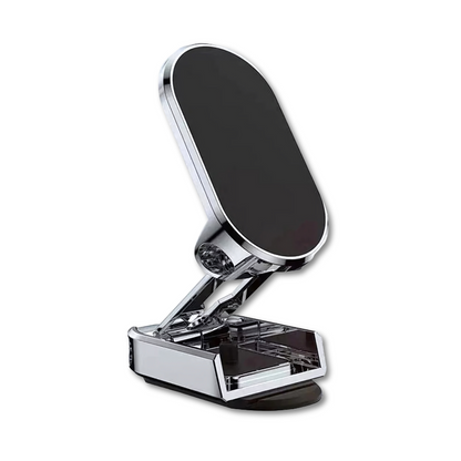 Magnetic Car Phone Mount with 360° Rotation & One-Hand Use for Dashboard or Windshield
