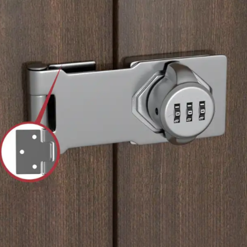 Combination Cabinet Lock Keyless Security Latch for Drawers Cupboards Lockers Zinc Alloy No-Drill Mount 3-Digit Code Protection