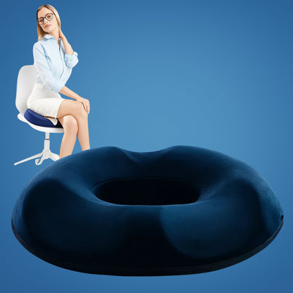 Cojín de Confort | Cojín de asiento de espuma viscoelástica con funda lavable | Alivio para el coxis para estar sentado por tiempo prolongado