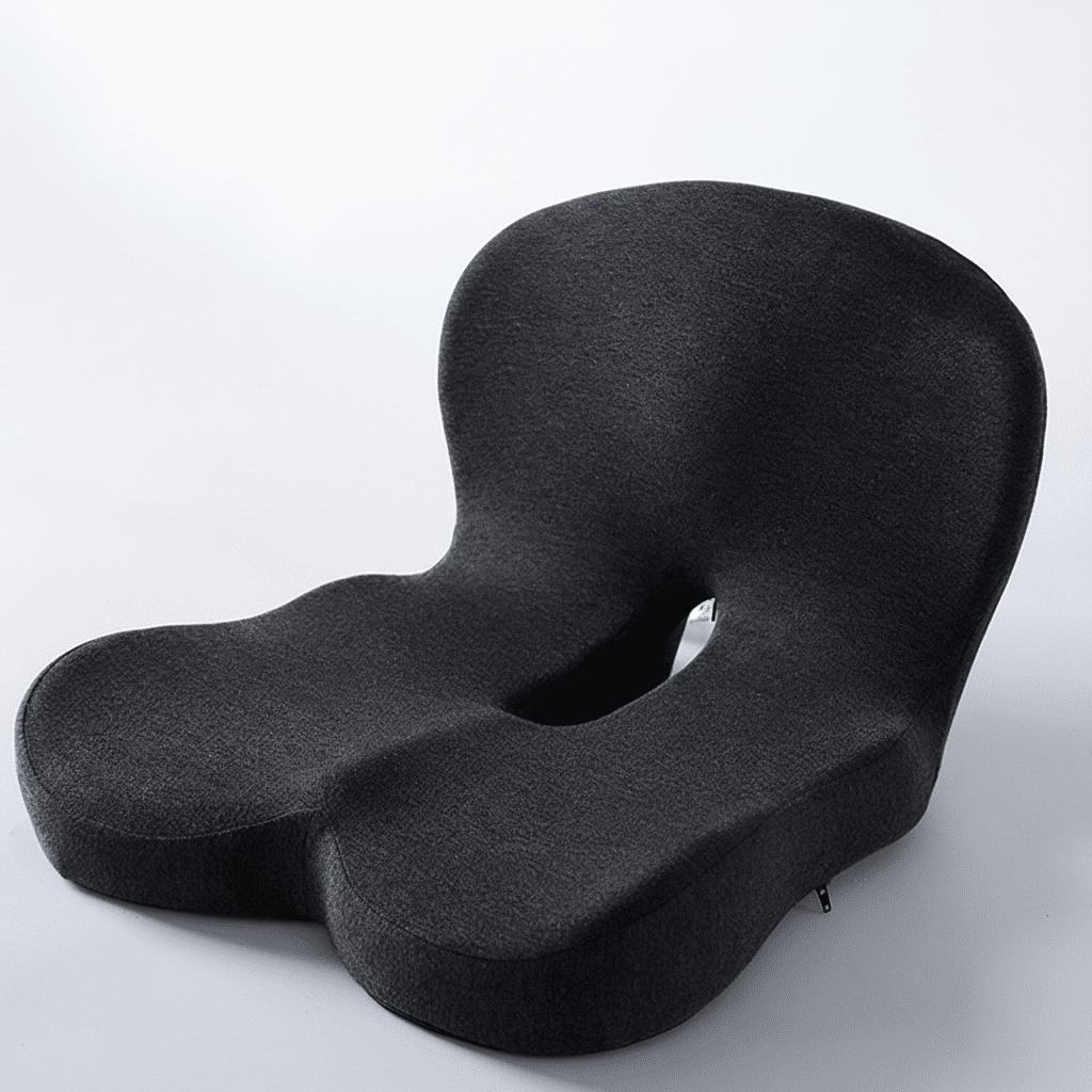 Memory Foam Seat Cushion for Office Chair, Car & Home | Non-Slip Base | Pressure Relief Support for Tailbone, Back & Hips | Portable Everyda
