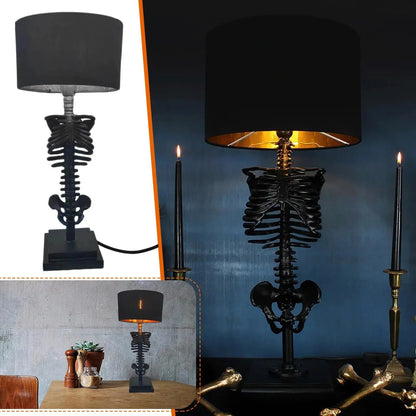 Skeleton Hand Table Lamp Gothic Skull Bedside Light Decorative Bone Art Sculpture Accent Lighting for Bedroom Office Living Room Halloween