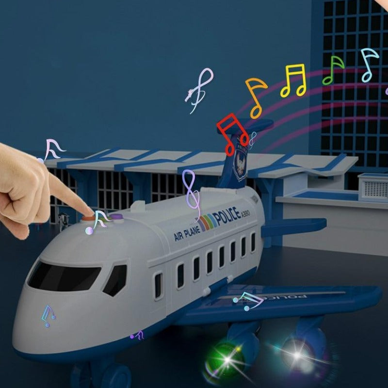 Airport Toy Set with Plane & Vehicles 20-Piece Pretend Play Kit for Kids Ages 3-6 Developmental Learning Transport Theme