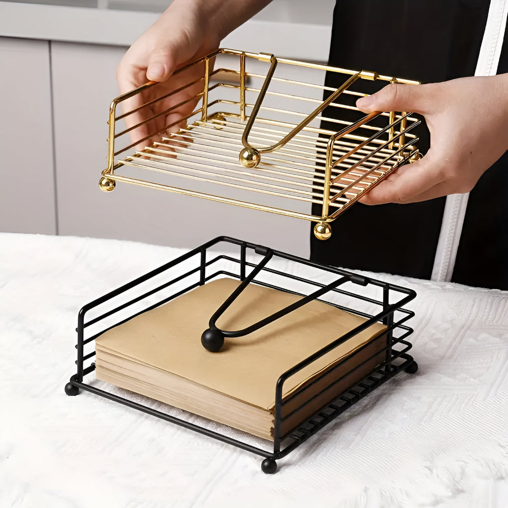 Sleek Napkin Holder for Table - Durable Iron, Modern Design