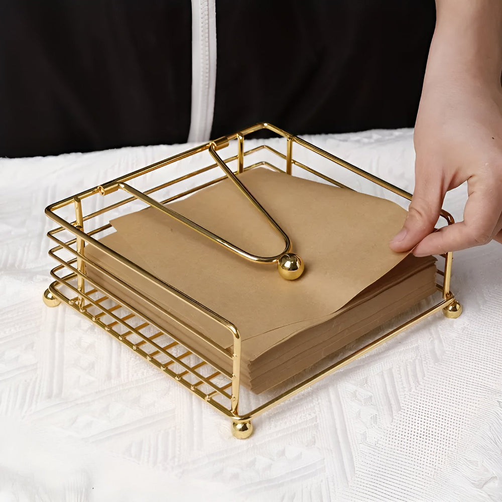 Sleek Napkin Holder for Table - Durable Iron, Modern Design