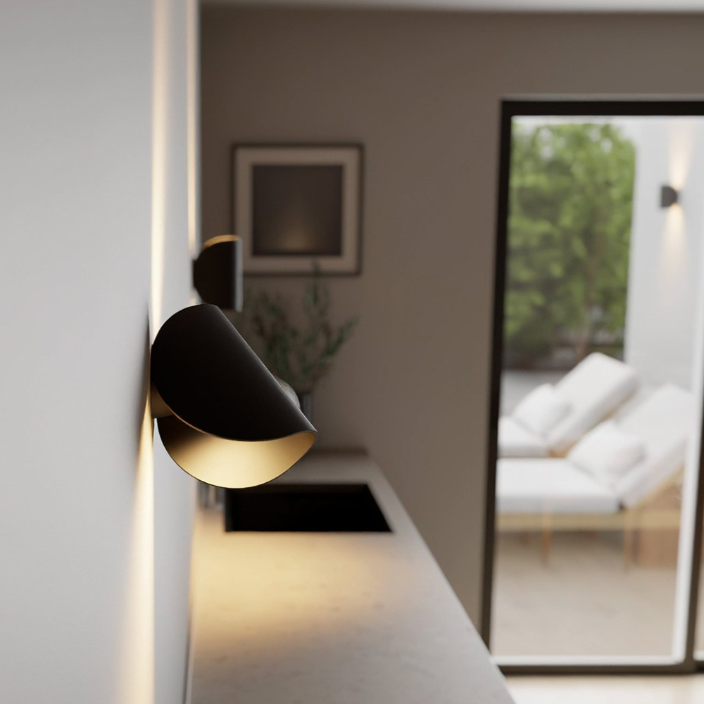 Sleek Semi-Circle Wall Sconce | Modern Minimalist Design with Dual Directional Light for Dynamic Illumination