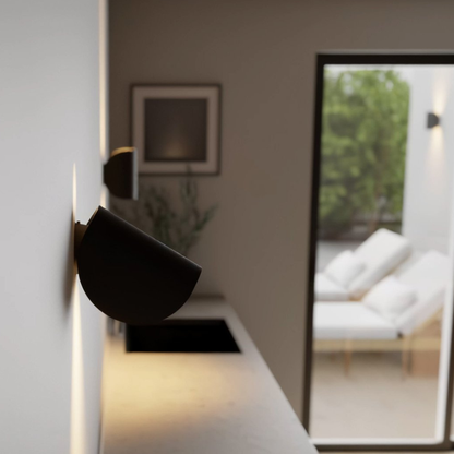 Sleek Semi-Circle Wall Sconce | Modern Minimalist Design with Dual Directional Light for Dynamic Illumination