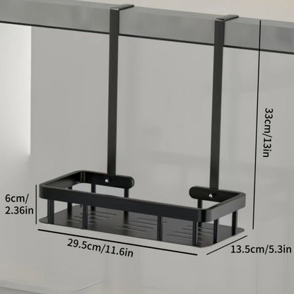 Sleek Shower Caddy - Stainless Steel, Space-Saving Organizer