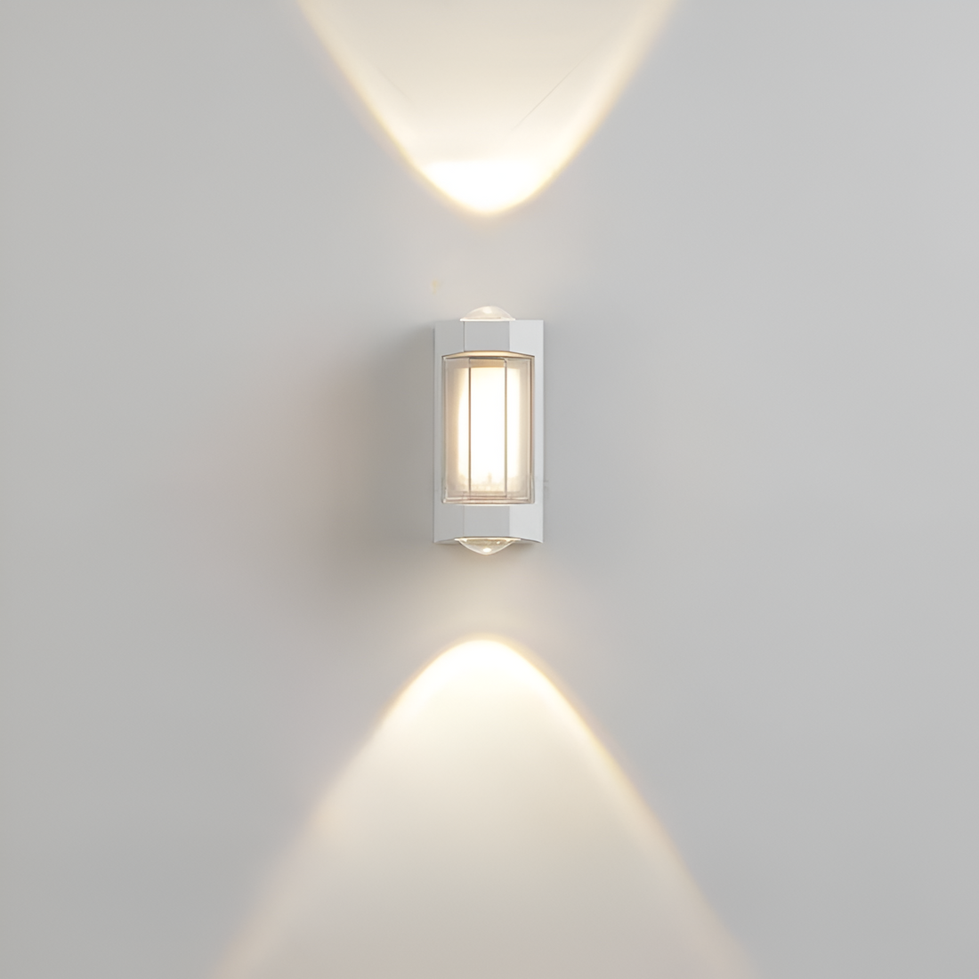Cylindrical Outdoor Wall Sconce Up Down Light 10W LED Weatherproof Porch Facade Fixture Black White for Entryway Garden Patio Pathway Modern