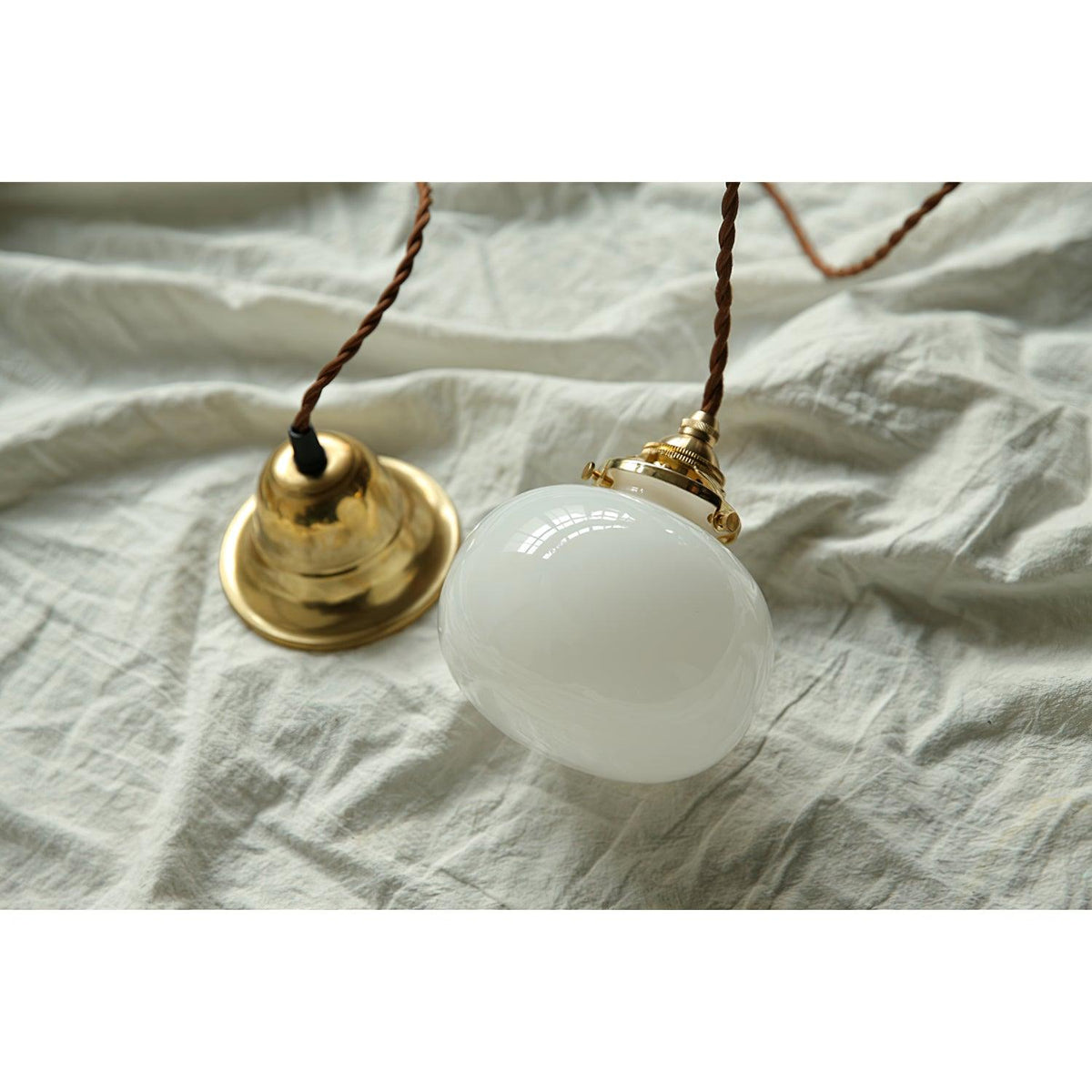 Glass Globe Hanging Lamp 5 in Diameter Vintage Brass Fixture Height Adjustable Wire Ceiling Suspension for Kitchen Dining Room Entryway Nook