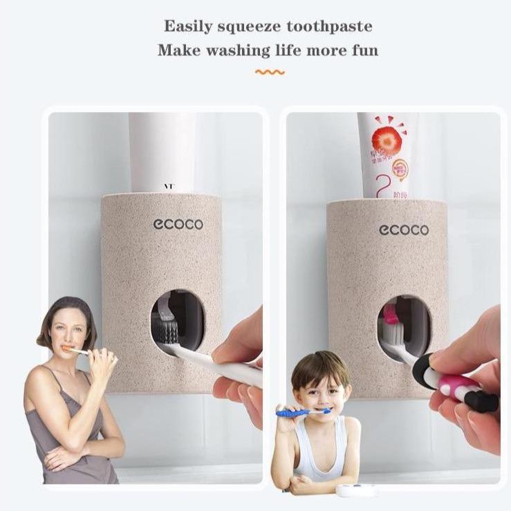Smart Hygiene | Automatic Toothpaste Dispenser with Wall Mount for Organized Bathroom