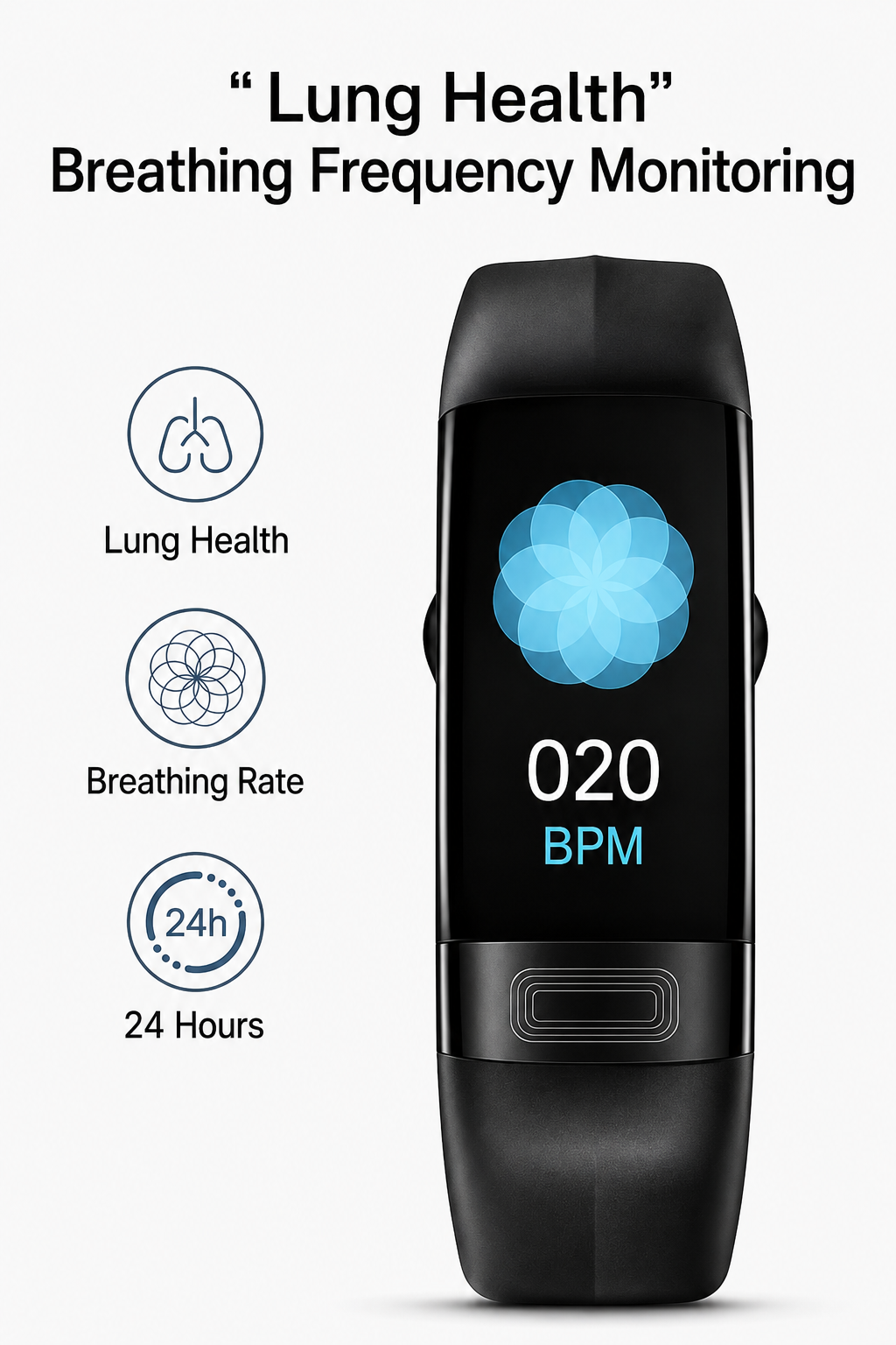 Reloj inteligente de monitoreo de salud con ECG, presión arterial y seguimiento del sueño