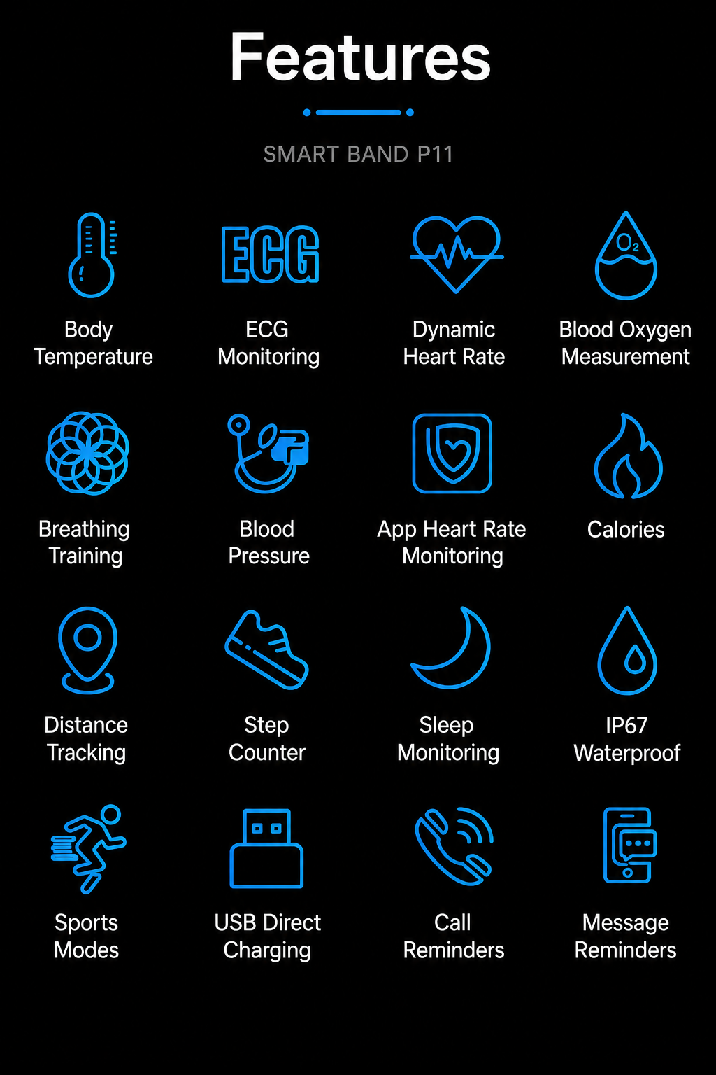 Fitness Tracker Watch with Heart Rate Monitor, Sleep Analysis & Daily Activity Tracking for iPhone & Android