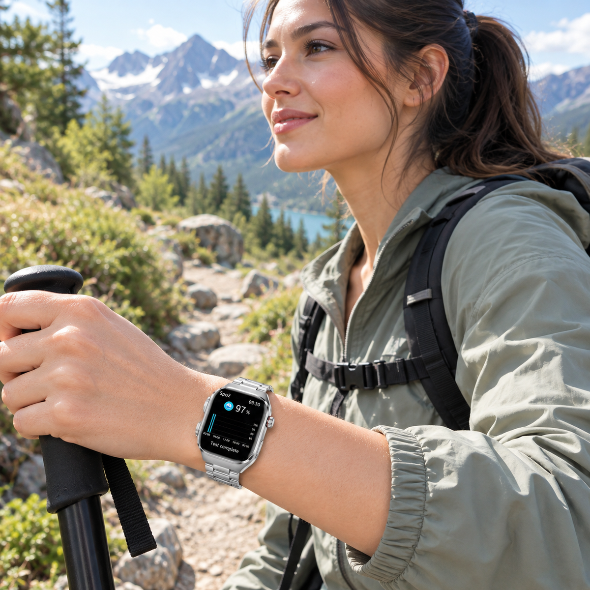 Reloj inteligente de monitoreo de salud | Seguimiento de azúcar en sangre y ECG con pantalla AMOLED | 15 días de duración de batería