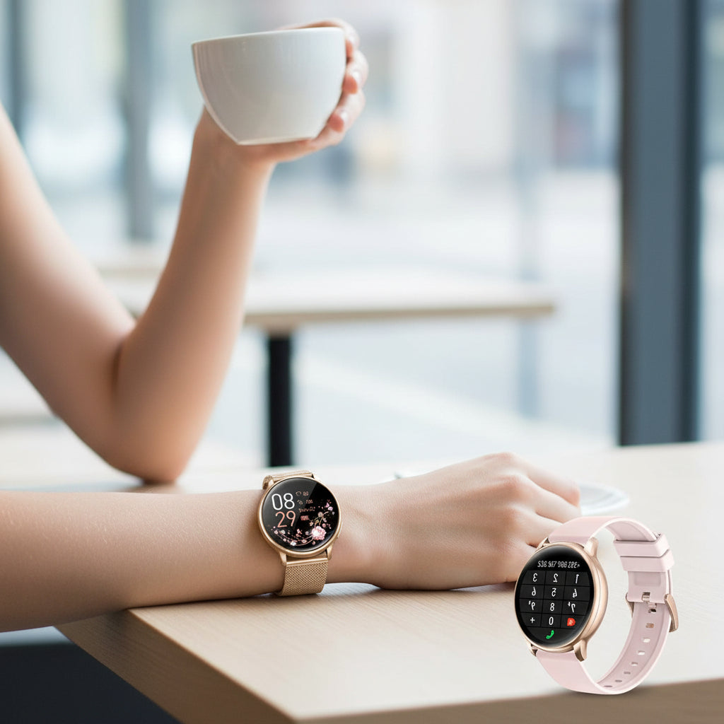 Reloj inteligente | Rastreador de actividad física con monitoreo de frecuencia cardíaca | Diseño elegante para información sobre la salud
