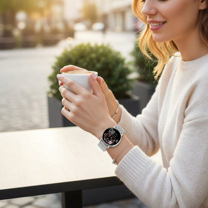 Reloj inteligente | Rastreador de actividad física con monitoreo de frecuencia cardíaca | Diseño elegante para información sobre la salud