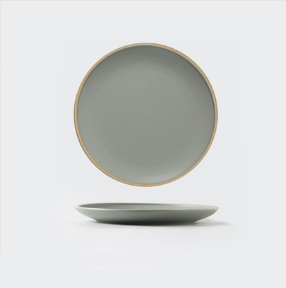 Soho Ceramic Dinner Plates in Pastel Tones with Sesame Dot Pattern – Elegant Stoneware for Everyday Dining