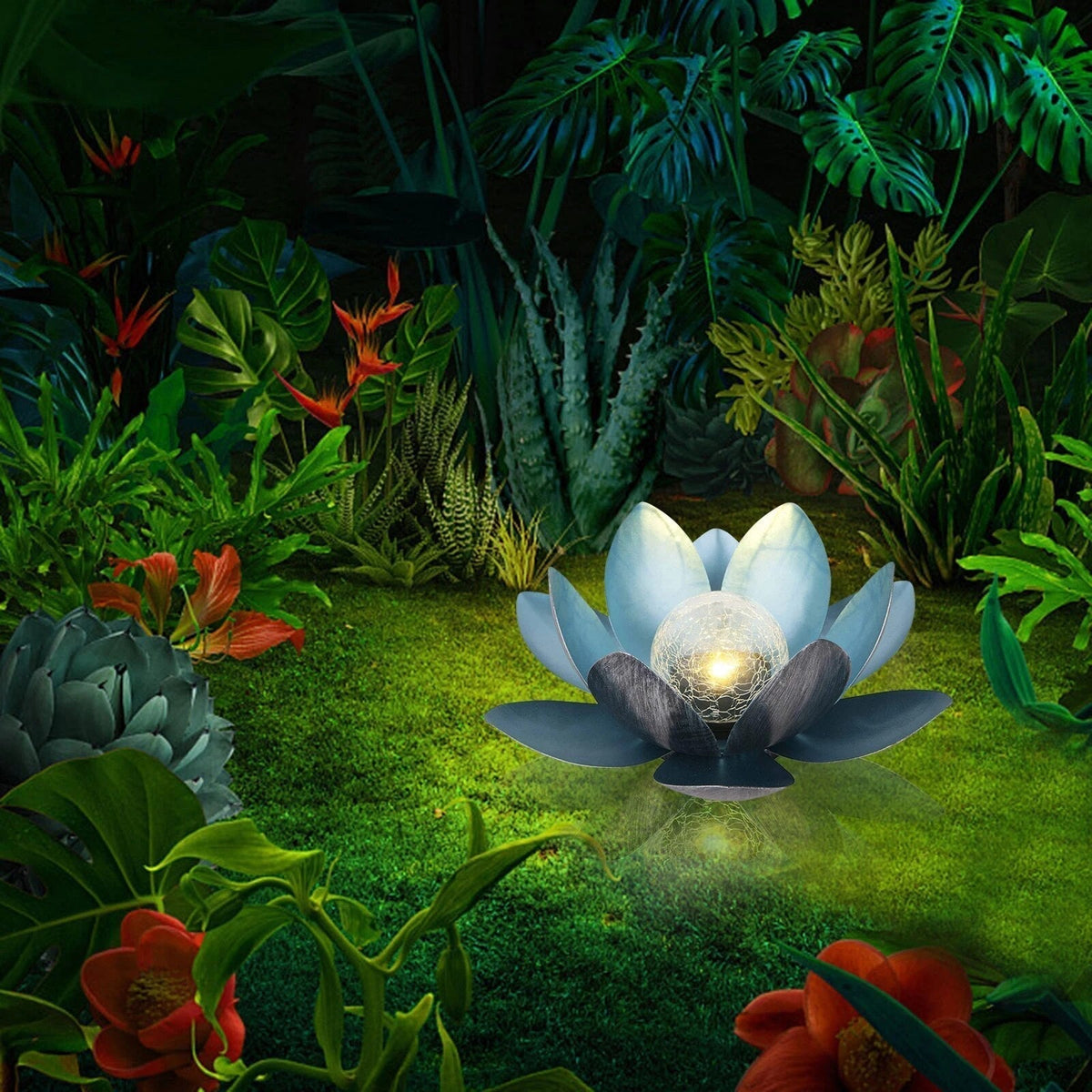 SerenityGlow – Solar Lotus Lantern for Charming Outdoor Spaces