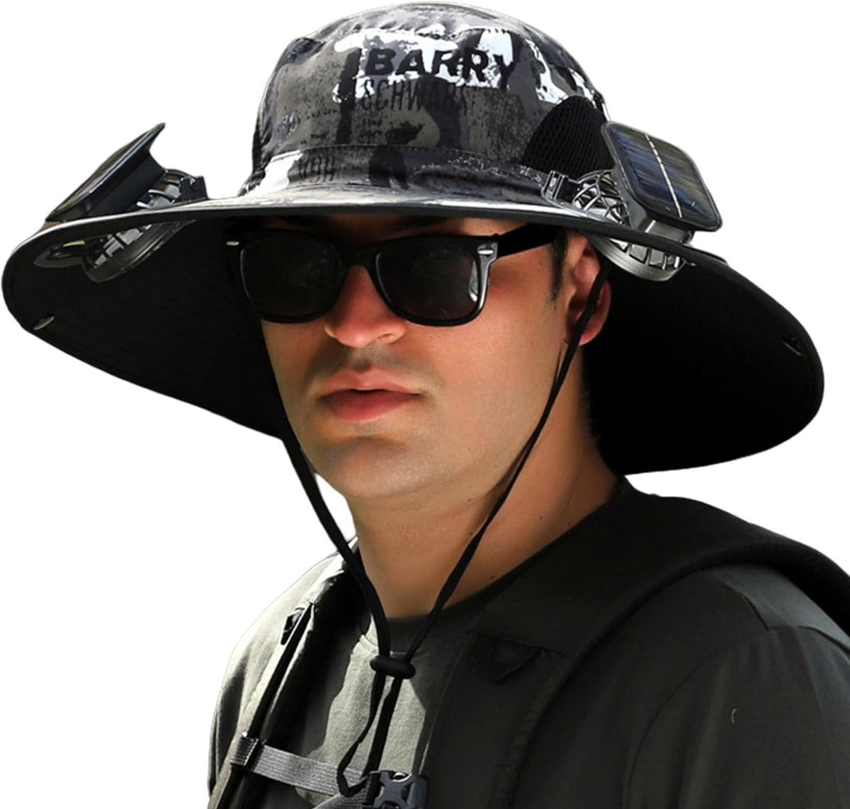 Sun Hat with Fan, Solar Powered Fan Hat, Wide Brim Hat with Cooling Fan for Outdoor Protection