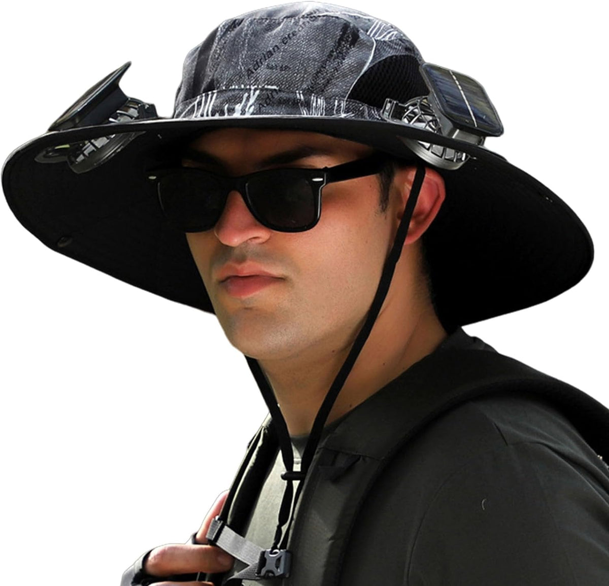 Sun Hat with Fan, Solar Powered Fan Hat, Wide Brim Hat with Cooling Fan for Outdoor Protection