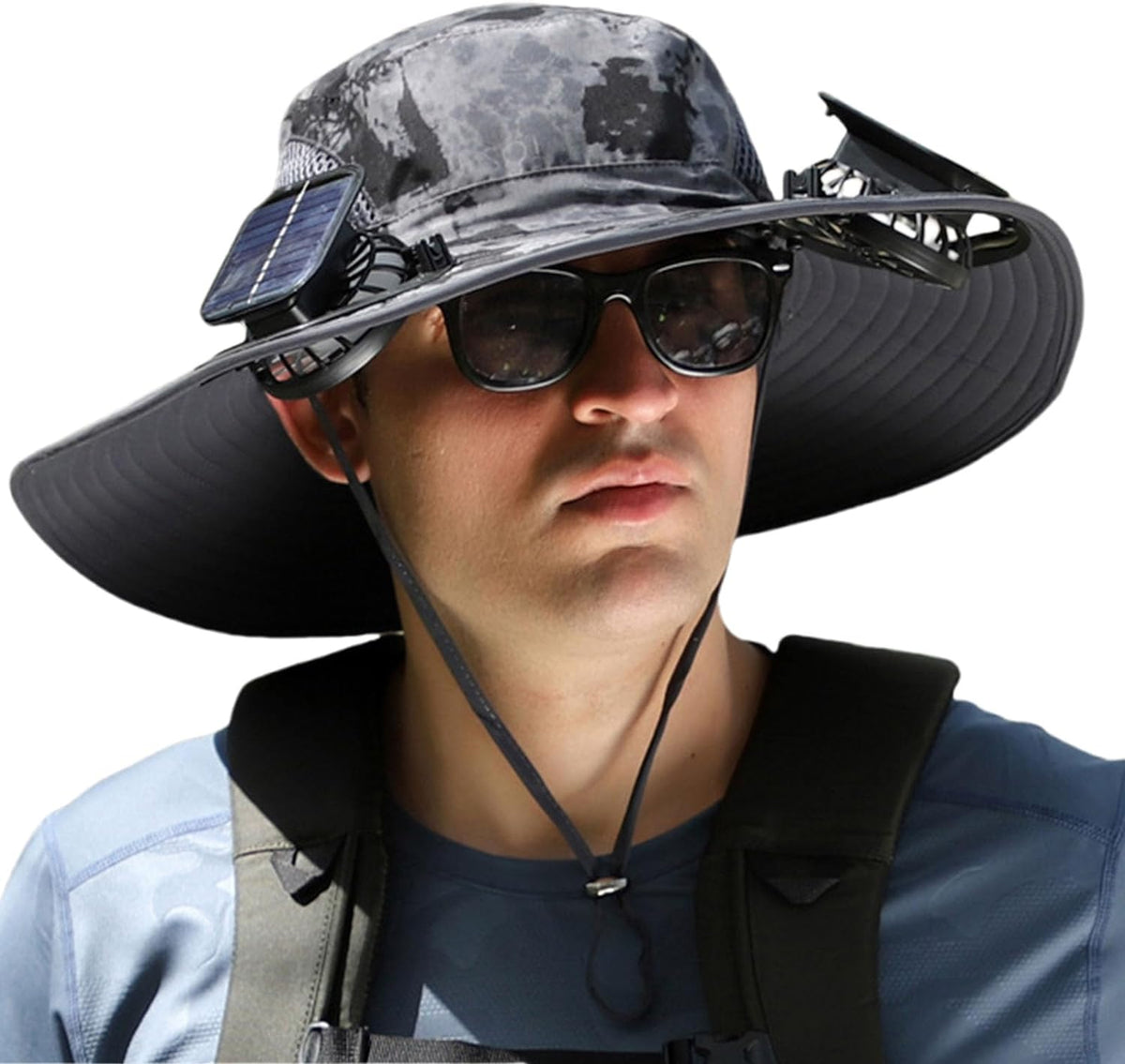 Sun Hat with Fan, Solar Powered Fan Hat, Wide Brim Hat with Cooling Fan for Outdoor Protection