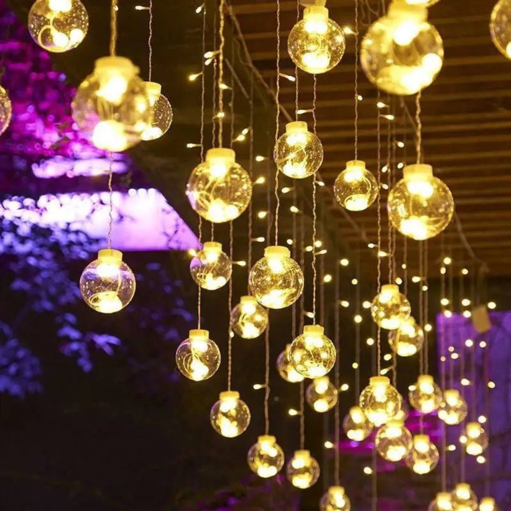 Solar Pendant String Lights – Elegant Outdoor Solar Lights with Dusk-to-Dawn Sensor for Garden and Patio