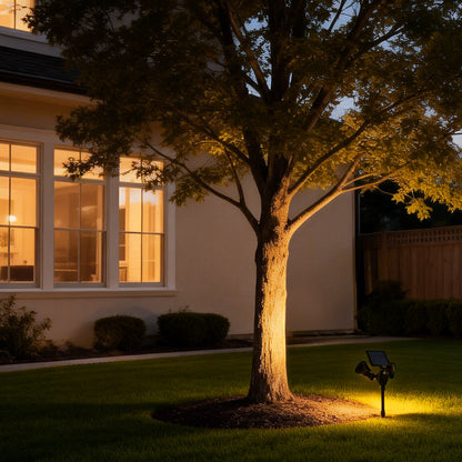 Solar Powered Garden Spotlights with Motion Sensor and Adjustable Brightness